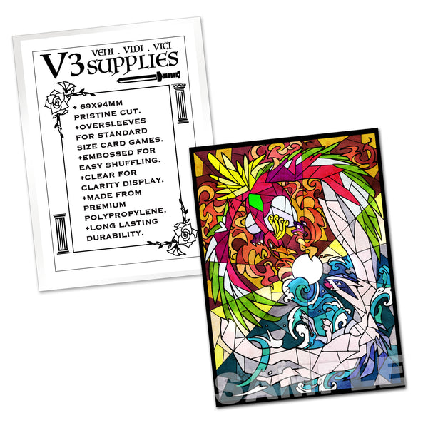 Ho-oh & Lugia Stained Glass Art Standard Size Card Sleeves