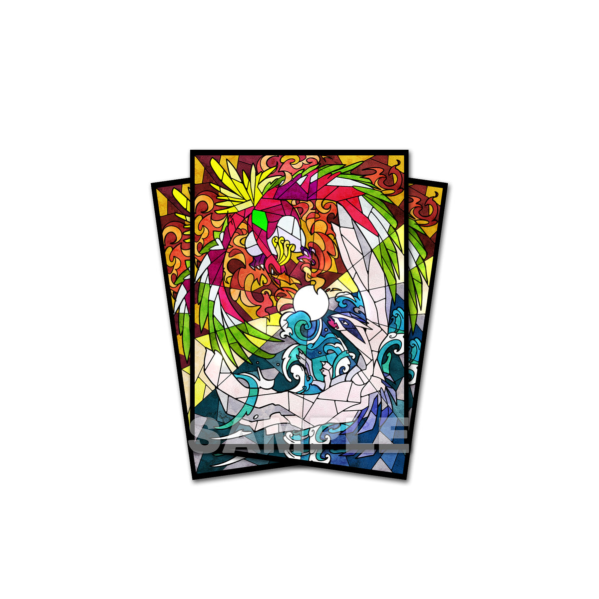 Ho-oh & Lugia Stained Glass Art Standard Size Card Sleeves – Usagi