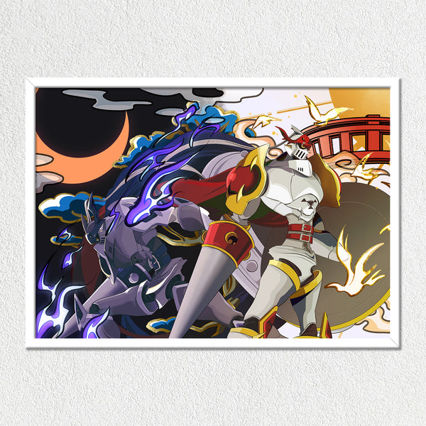 Chaos & Gallant Knights Mounted Art Print