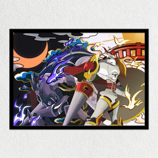 Chaos & Gallant Knights Mounted Art Print