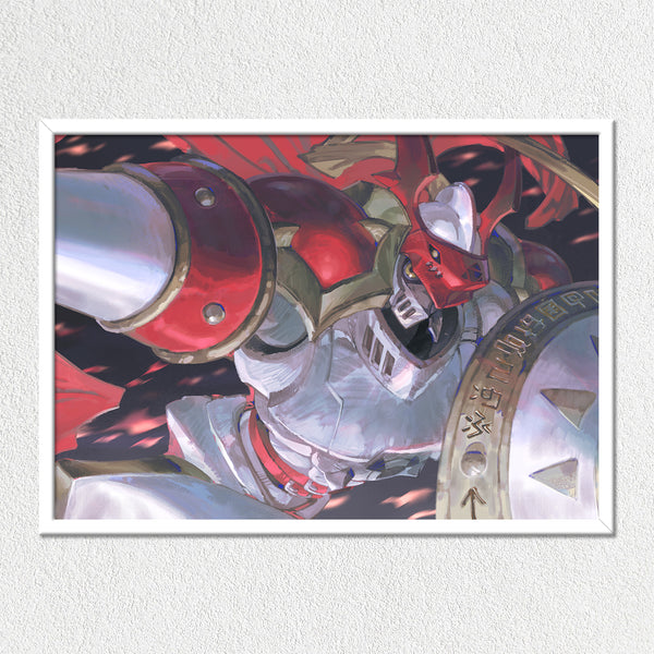 Chivalrous Gallant Knight Mounted Art Print