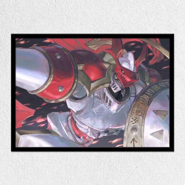 Chivalrous Gallant Knight Mounted Art Print