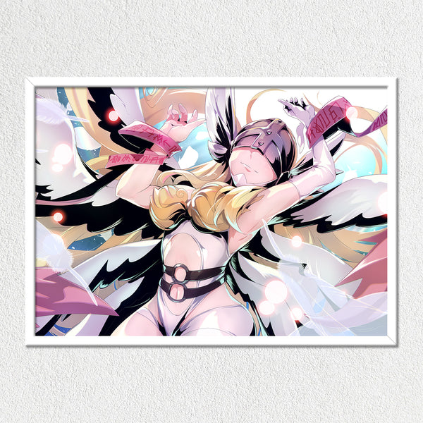 Heaven's Charm Angewomon Mounted Art Print