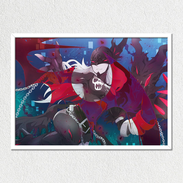 Darkness Wave LadyDevimon Mounted Art Print