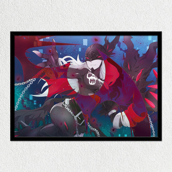 Darkness Wave LadyDevimon Mounted Art Print