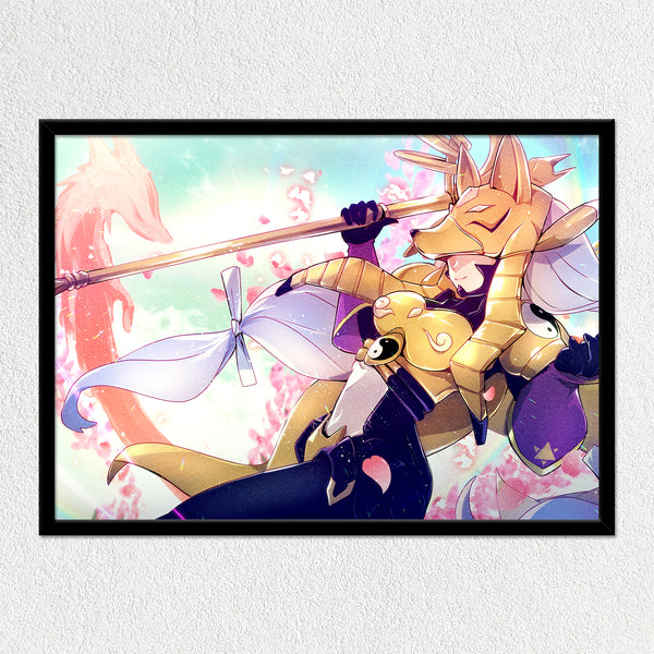 Spirit Strike Sakuyamon Mounted Art Print