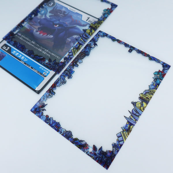 Blue Flare Printed Border Oversleeves