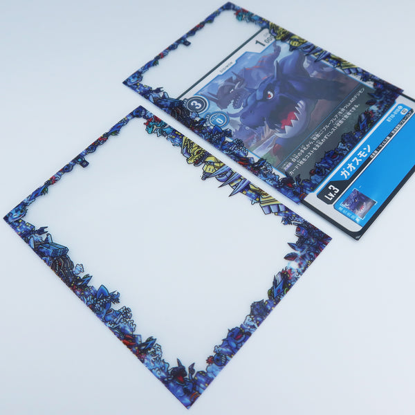 Blue Flare Printed Border Oversleeves