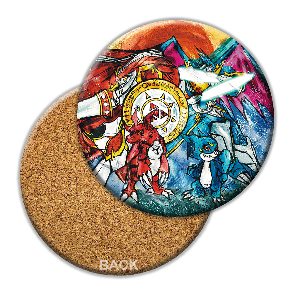 Gallantmon & Ulforceveedramon Ceramic Coaster – Usagi Draws