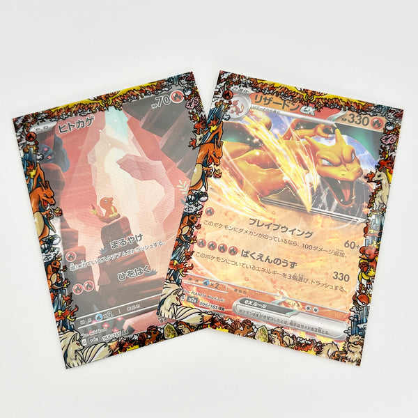 Fire Kanto Pokemon Printed Border Oversleeves