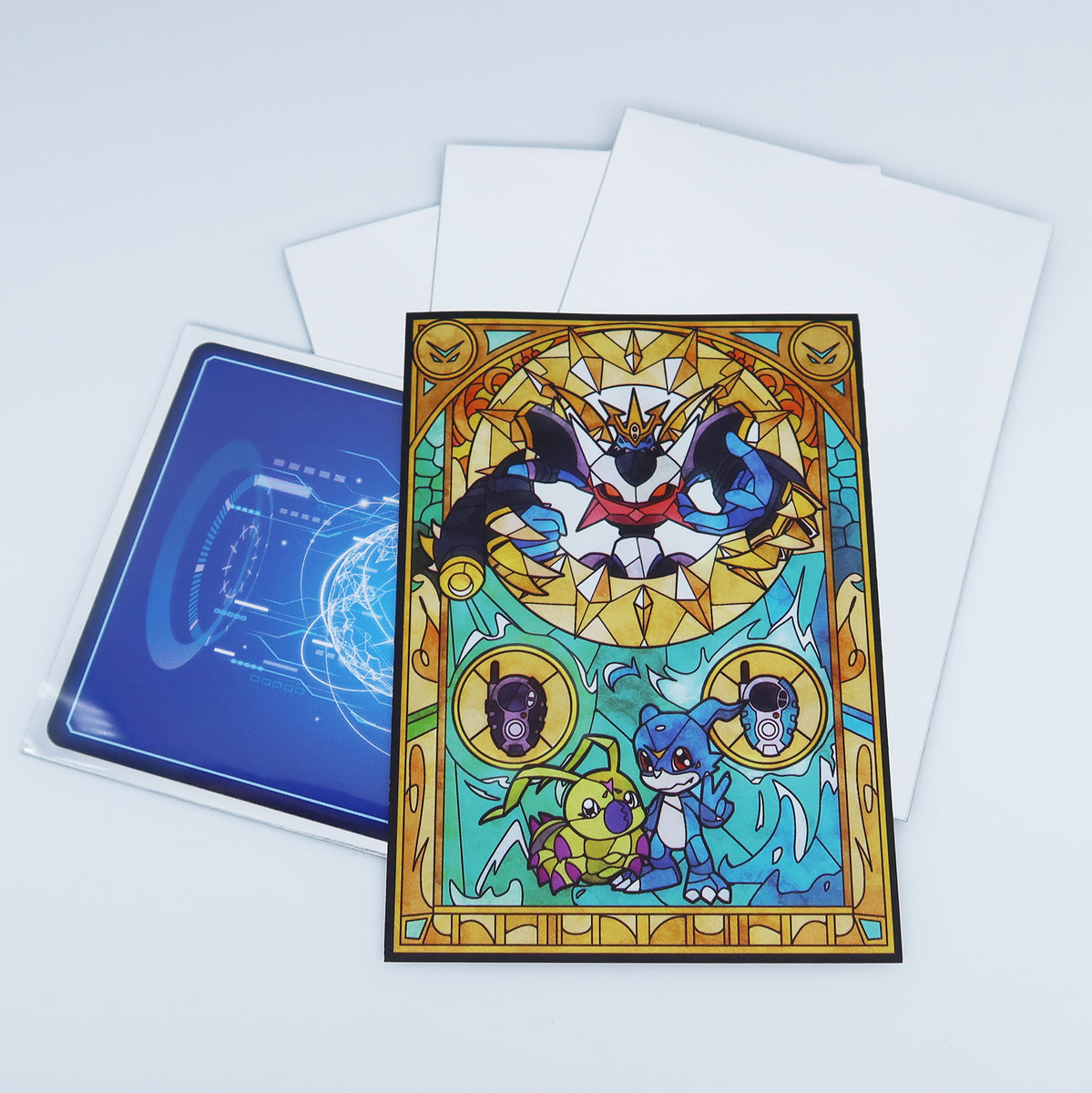 stained glass card sleeves MTG Card Sleeves: Stain Glass Ver. Forest