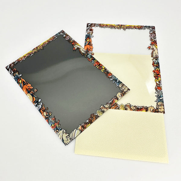 Fire Kanto Pokemon Printed Border Oversleeves
