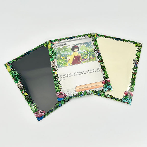 Grass Kanto Pokemon Printed Border Oversleeves