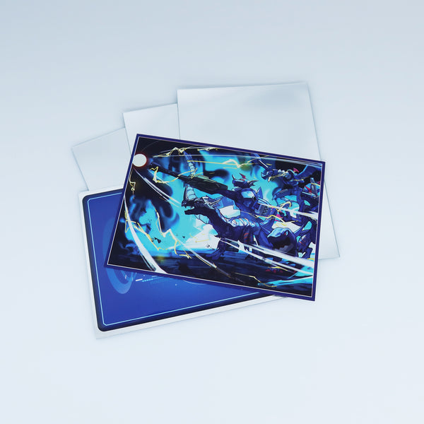 Blue Flare Monsters Standard Size Card Sleeves