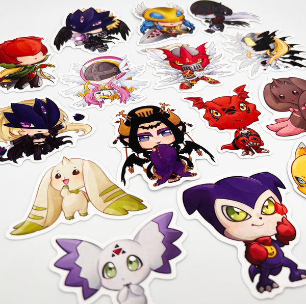 Tamers & Ladies Matte Type Kiss Cut Sticker Set