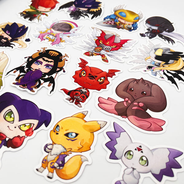 Tamers & Ladies Matte Type Kiss Cut Sticker Set