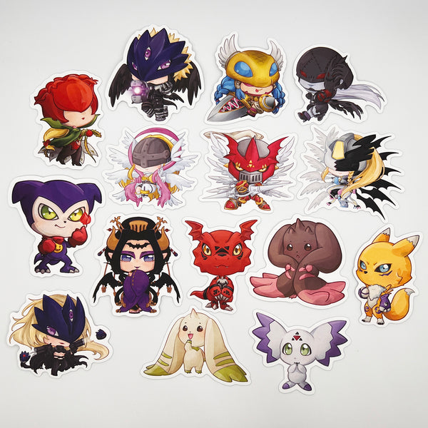 Tamers & Ladies Matte Type Kiss Cut Sticker Set