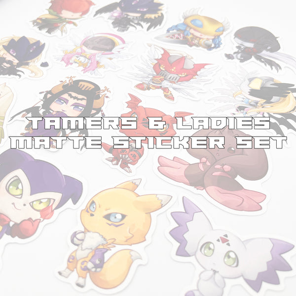 Tamers & Ladies Matte Type Kiss Cut Sticker Set