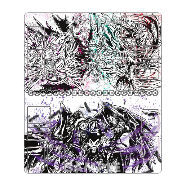 Gun Slingers & Lady Angels Sumi-e Art TCG 2-Player Playmat