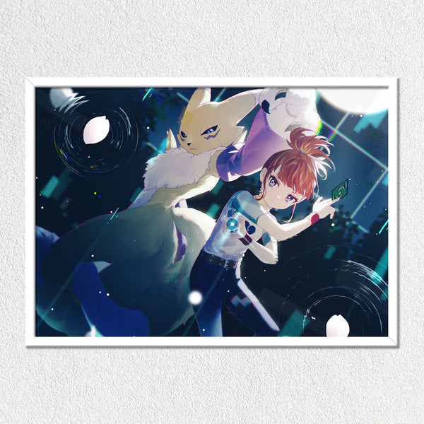 Rena & Rika Mounted Art Print