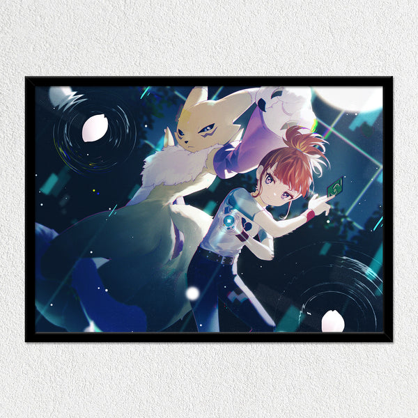 Rena & Rika Mounted Art Print