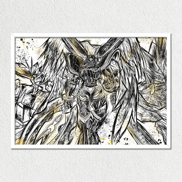 Sumi-e Alpha Knights Mounted Art Print