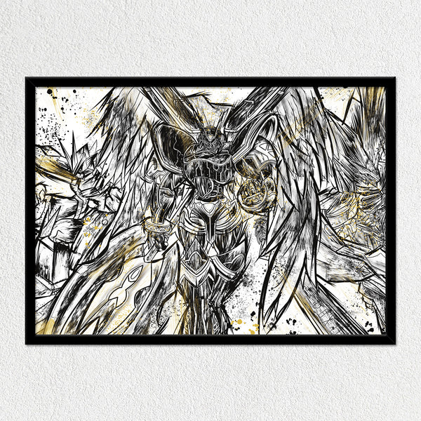 Sumi-e Alpha Knights Mounted Art Print