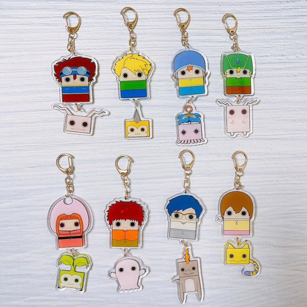 Digimon Adventure Minimalistic Hanging Charms