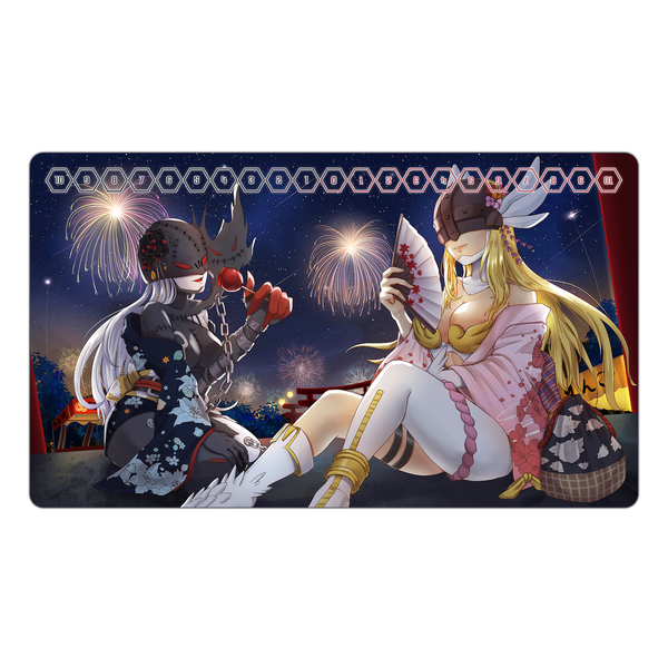 Angewomon & LadyDevimon Summer Festival Natsu Matsuri TCG Playmat