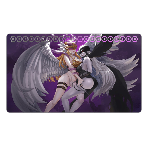 Angewomon & LadyDevimon TCG Playmat