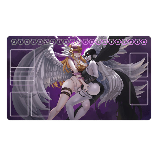 Angewomon & LadyDevimon TCG Playmat