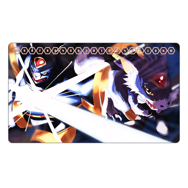Alphamon & Dorumon TCG Playmat
