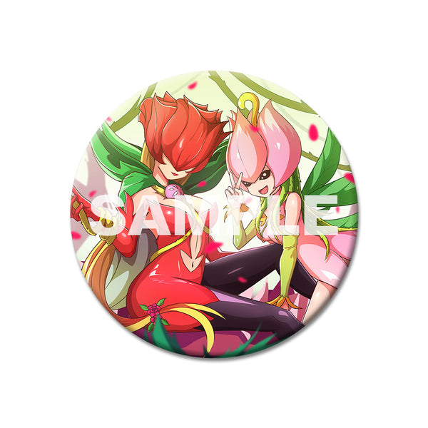 Rosemon & Lillymon Shiny Can Badge