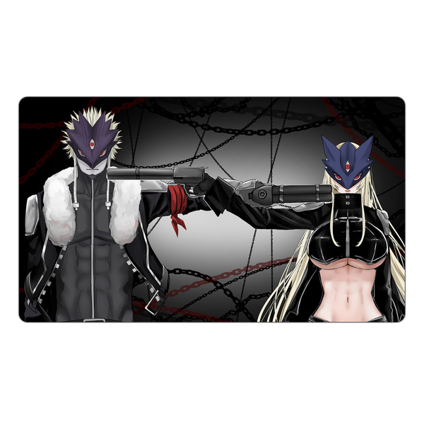Beelzemon & Beelstarmon TCG Playmat