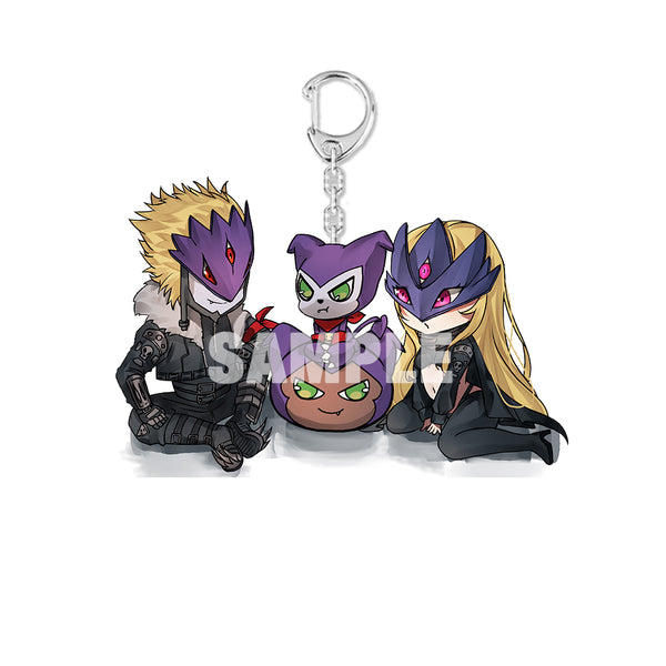 Beelzemon Beelstarmon Impmon Yaamon Chibi Acrylic Keychain