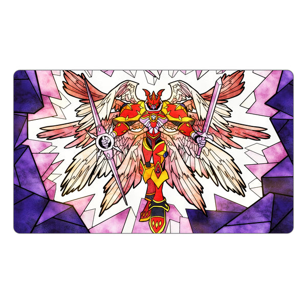 Gallantmon Crimson Mode Stained Glass Art TCG Playmat TCG Playmat
