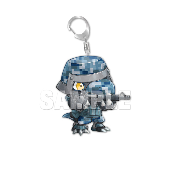 Commandramon Chibi Acrylic Keychain