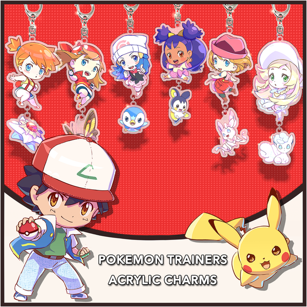 Pokemon Trainers Acrylic Charms