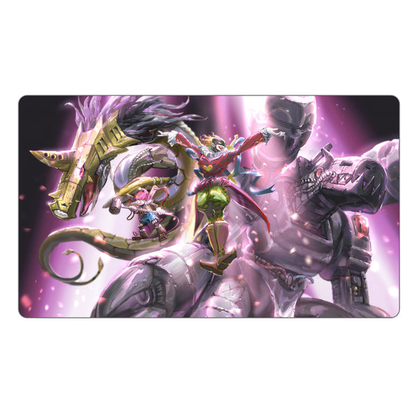 Dark Masters - MetalSeadramon, Puppetmon, Piedmon, Machinedramon TCG Playmat