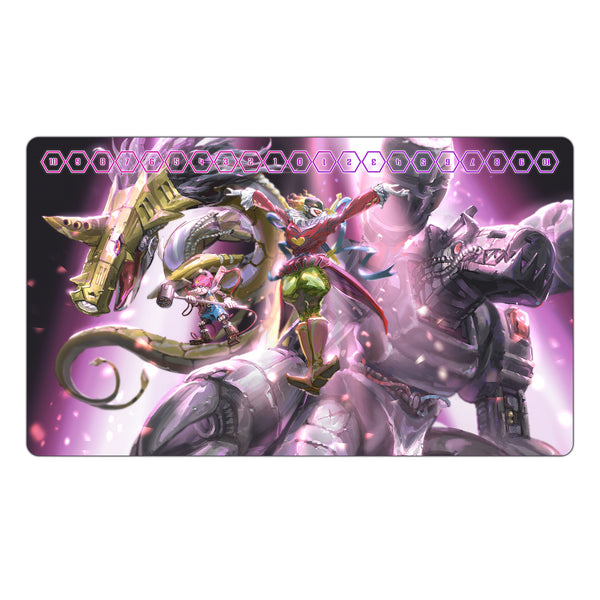 Dark Masters - MetalSeadramon, Puppetmon, Piedmon, Machinedramon TCG Playmat