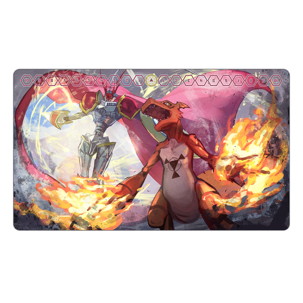 Gallantmon & Guilmon TCG Playmat