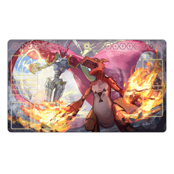Gallantmon & Guilmon TCG Playmat