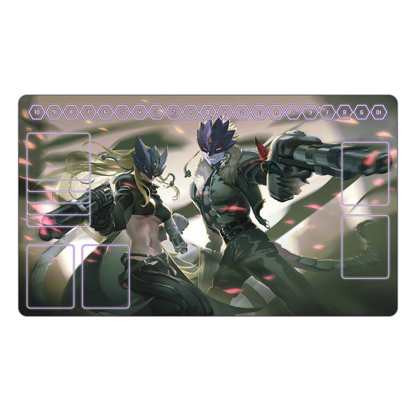 Beelstarmon & Beelzemon Guns & Love TCG Playmat
