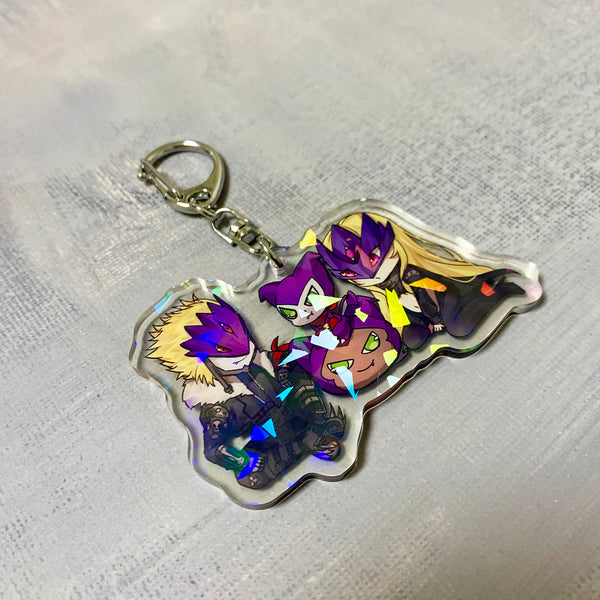 Beelzemon Beelstarmon Impmon Yaamon Chibi Acrylic Keychain