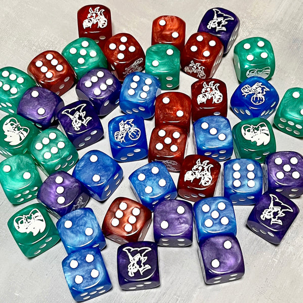 Guilmon, V-mon, Terriermon & Impmon 20mm Colored Dice