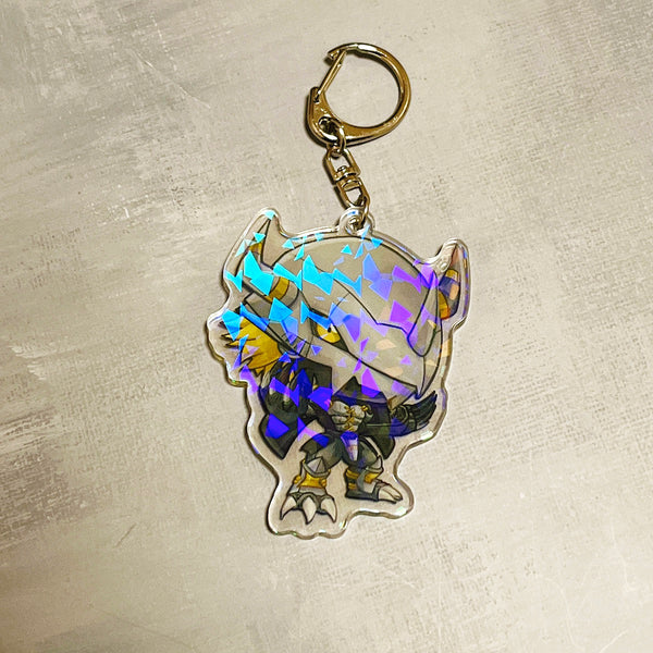BlackWarGreymon Chibi Acrylic Keychain