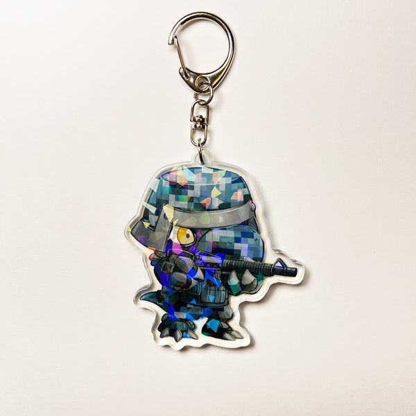Commandramon Chibi Acrylic Keychain