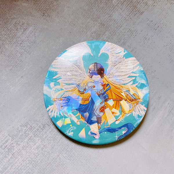 Angemon Chibi Shiny Can Badge