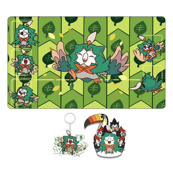 Rowlet Playmat & Acrylic Charm & Stand Set