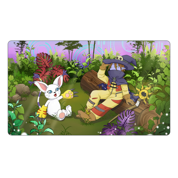 Gatomon & Wizardmon TCG Playmat